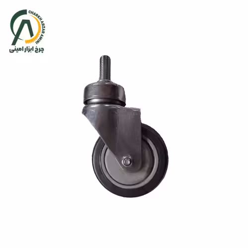 چرخ بیمارستانی کف بلبرینگ پیچی گردان قطر 75 میلی متر