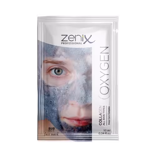 ماسک صورت فومی شاداب کننده و آبرسان زنیکس Zenix حاوی کلاژن ساشه ای