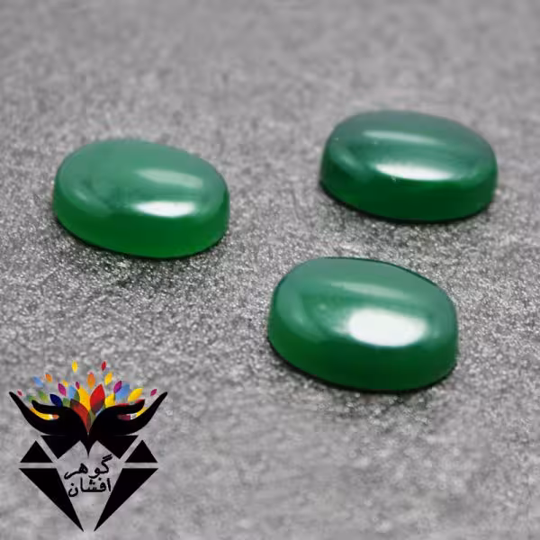 نگین عقیق سبز اصل خوشرنگ کد N_2164