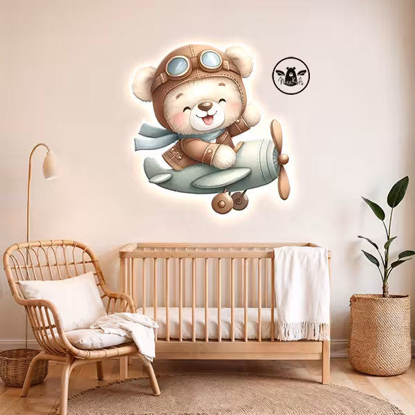 پنل نوری طرح خرس خلبان