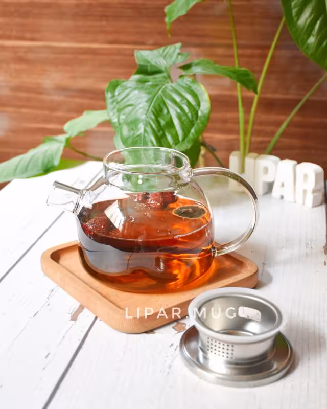 قوری پیرکس درب فلزی کد 3362