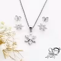 نیمست نقره ایتالیا طرح گوله برف کد 18082