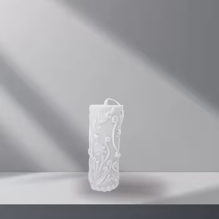 شمع دکوری استوانه گندم زار سفید