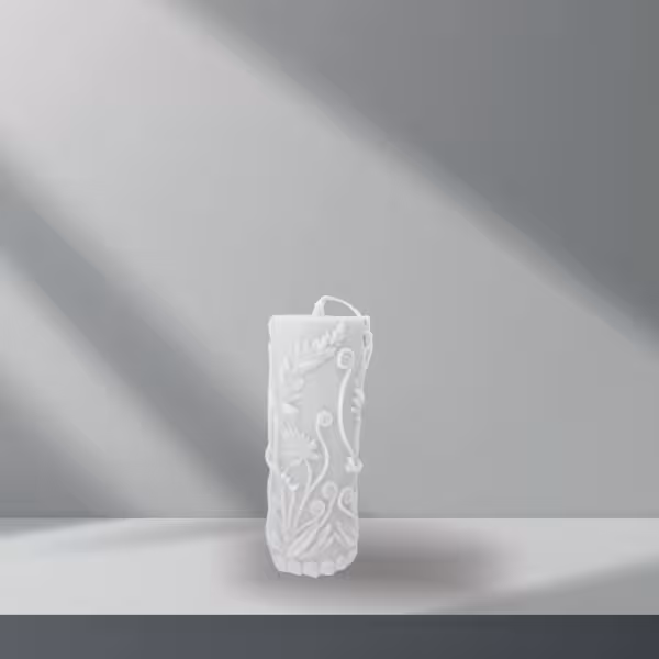 شمع دکوری استوانه گندم زار سفید