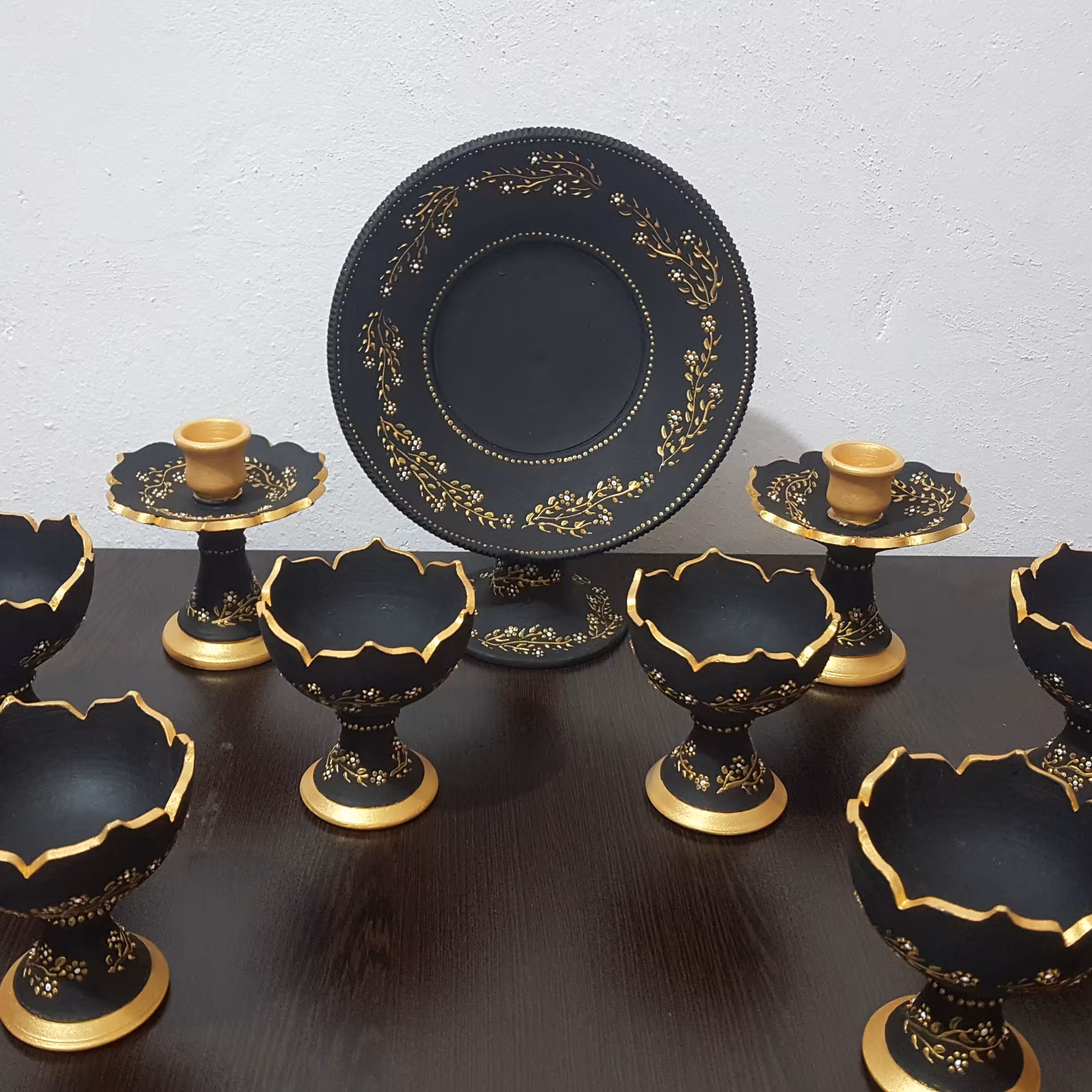  هفت سین سفالی جام مشکی (پس کرایه)