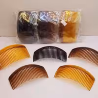 شانه زلفی عسلی کریستال بزرگ