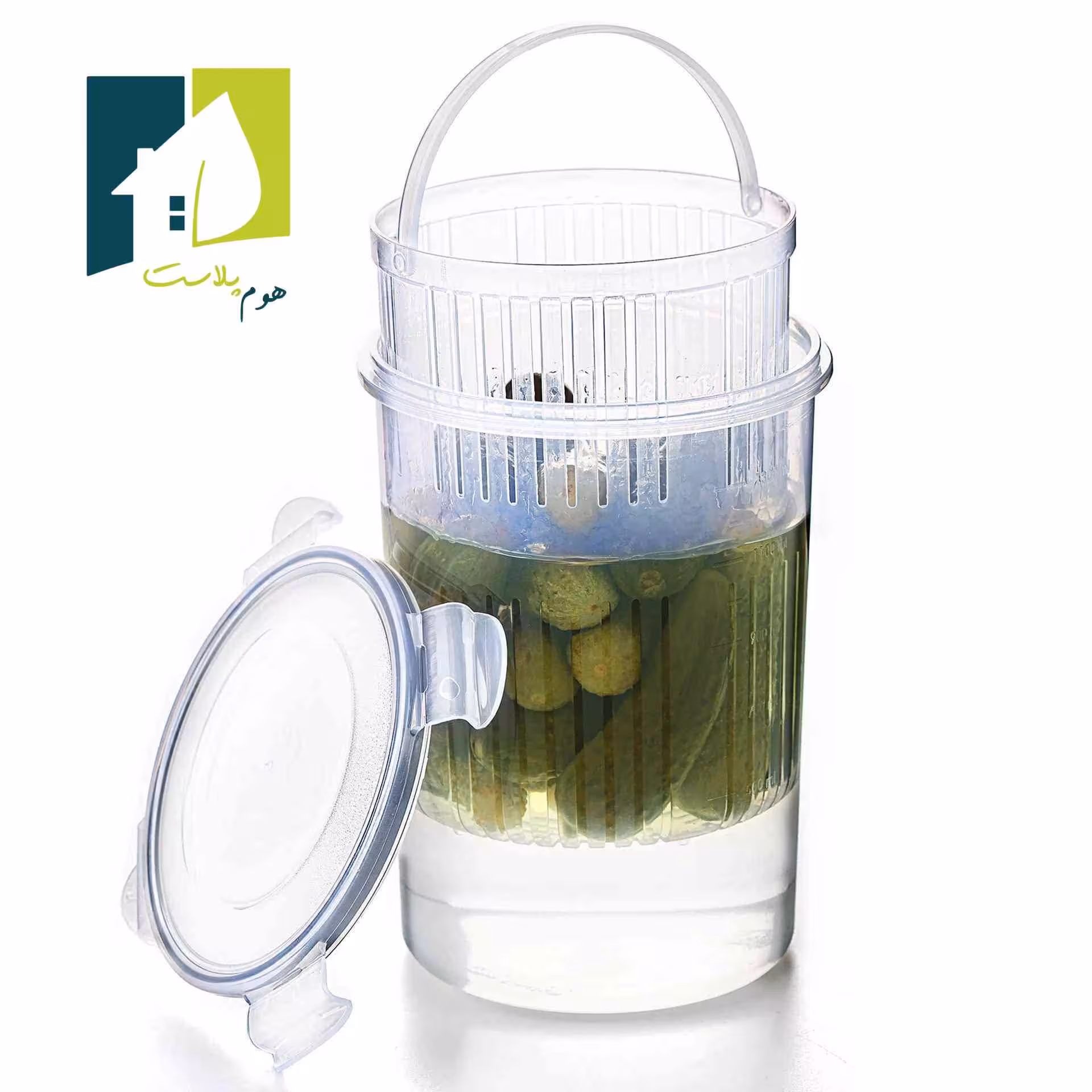 ظرف نگهدارنده ترشیجات و لبنیات استوانه ای