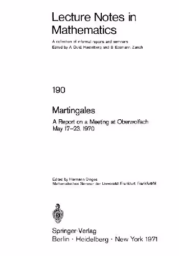 خرید و دانلود نسخه کامل کتاب Martingales; a report on a meeting at Oberwolfach May 17-23, 1970
