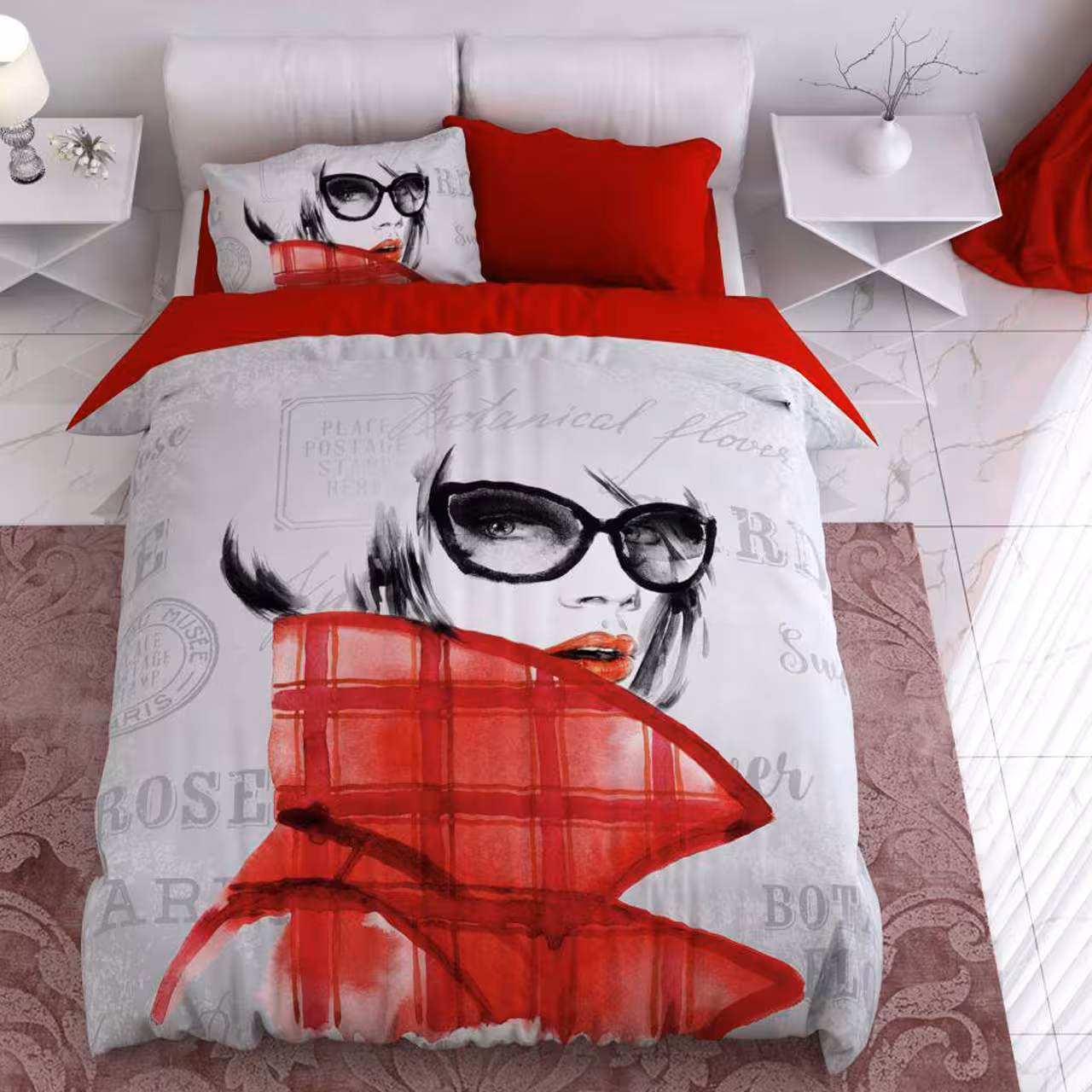 سرویس لحاف روتختی ترکسان یک نفره 4 تیکه کد D108