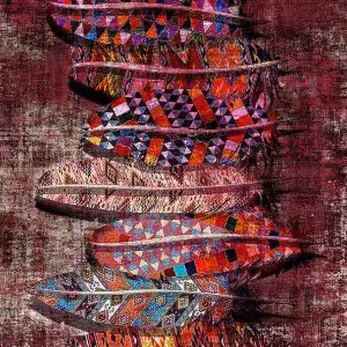 فرش تمام ابریشم  طرح هفت پر طاووس کد HAM.200.04