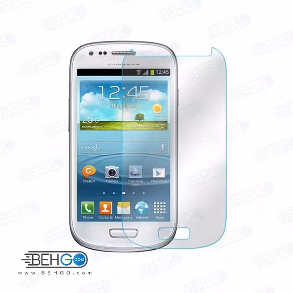 گلس S3 mini بی رنگ و شفاف یا محافظ صفحه نمایش شیشه ای Glass Screen Protector samsung S3 mini