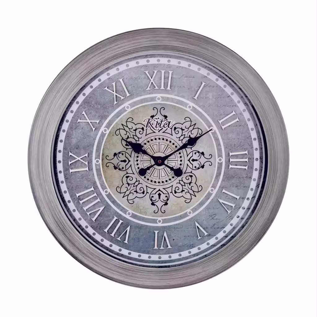 ساعت دیواری چرم و چوبی آنتیک کد 713