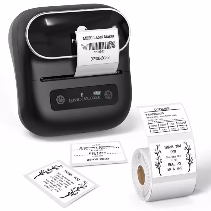 پرینتر کوچک لیبل ساز و بارکد زن بلوتوثی فوممو مدل Phomemo Label Printer M220