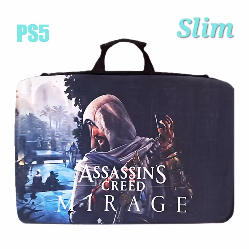 کیف حمل کنسول PS5 slim طرح قاتلین assassins creed