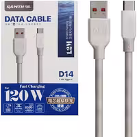 کابل شارژ تایپ سی هایپر شارژ 120 وات مدل SANTH D14 120W