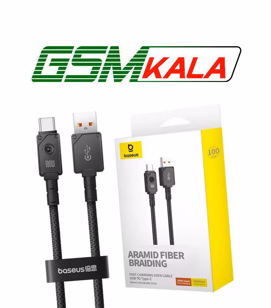 کابل تایپ سی فست شارژ 100 وات باسئوس Unbreakable Series P10355801111-00 طول 1 متر