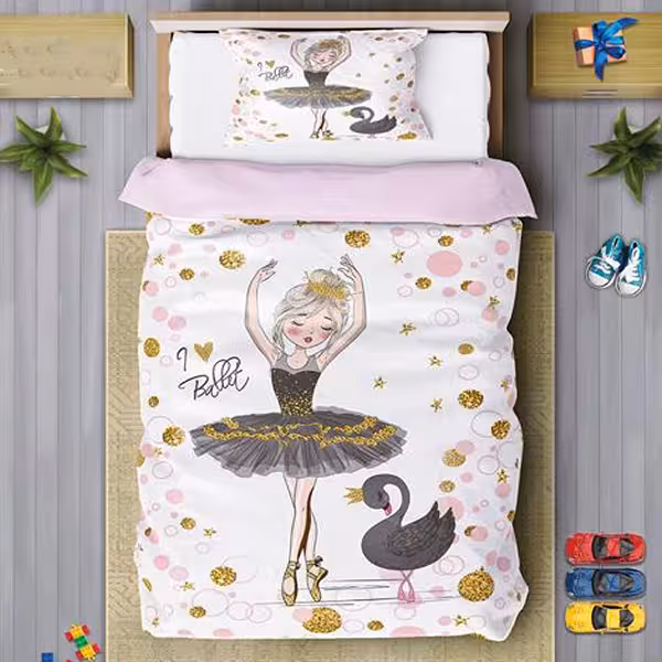 سرویس روتختی دخترانه چیداری مدل 7022 یک نفره چهار تکه