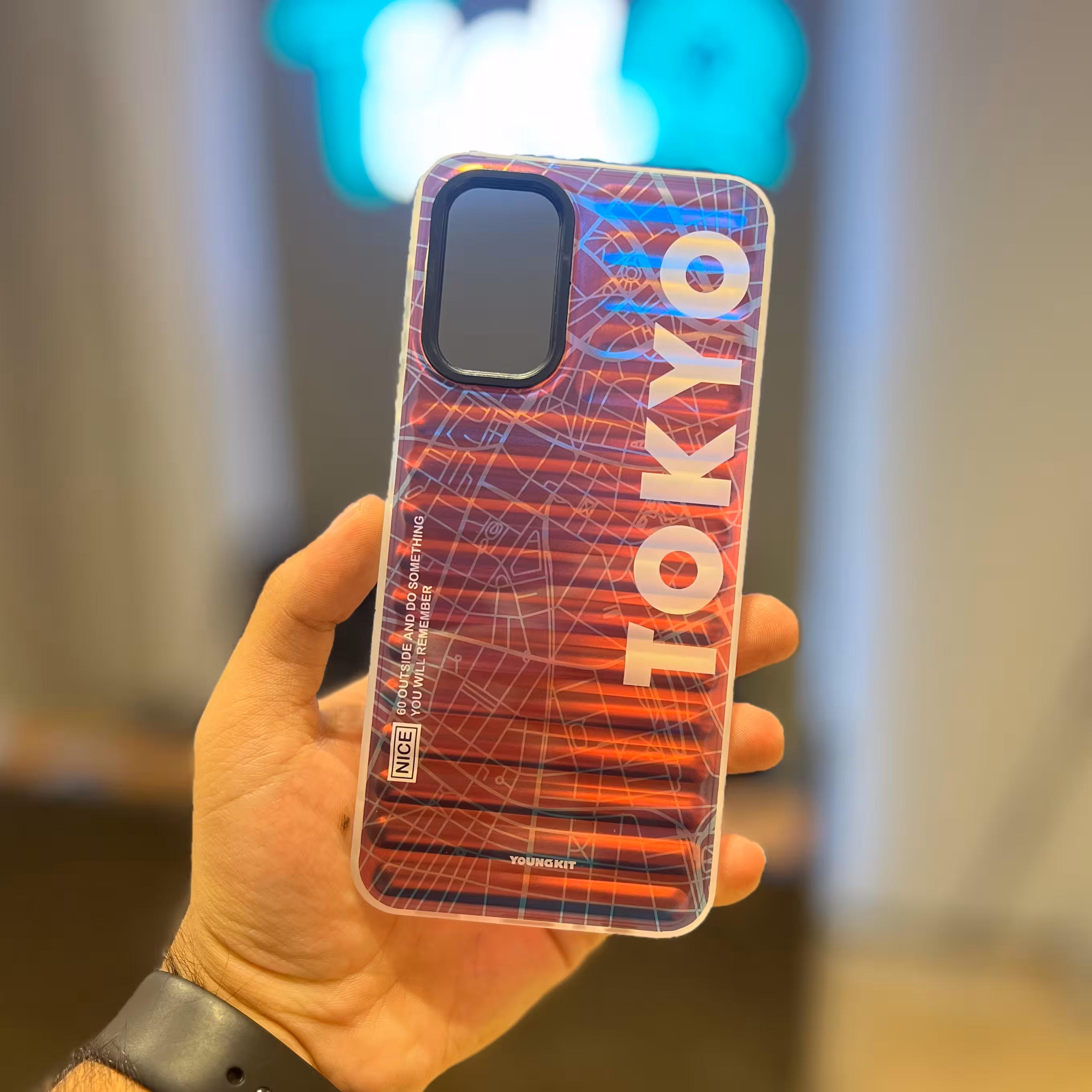 قاب A13 مدل یانگ کیت هفت رنگ طرح نقشه توکیو