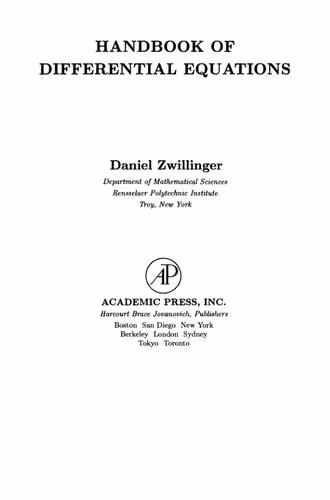 خرید و دانلود نسخه کامل کتاب Handbook of Differential Equations