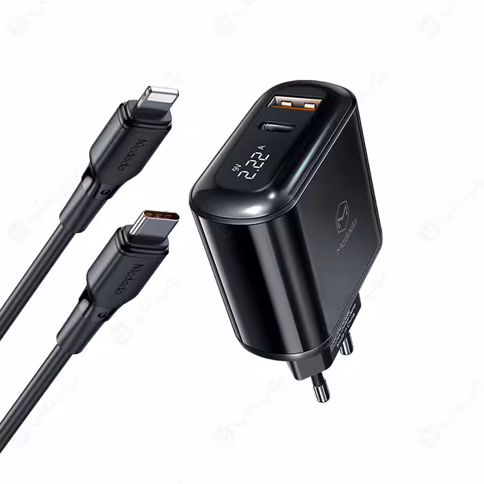 شارژر دیواری 20 وات مک دودو مدل LCH-717 با کابل تایپ C به لایتنینگ