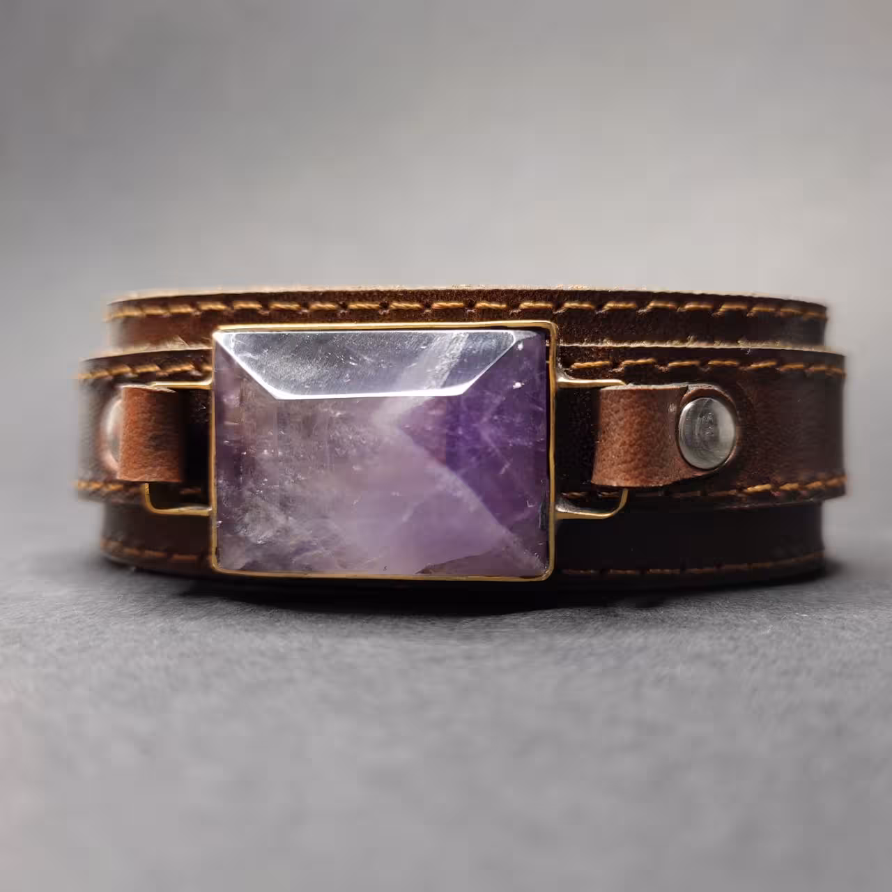 دستبند سنگ آمیتیست (کد51)