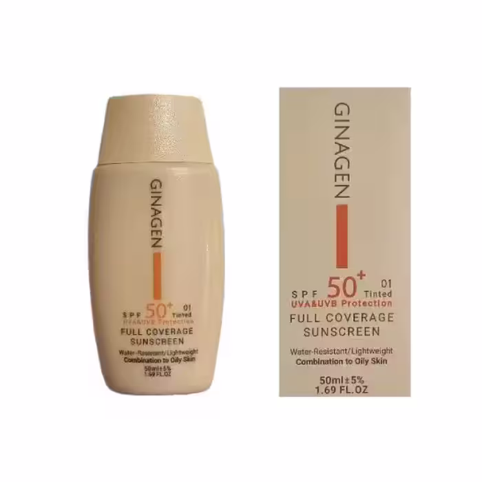 کرم ضد آفتاب SPF 50 ژیناژن مخصوص پوست چرب و مختلط