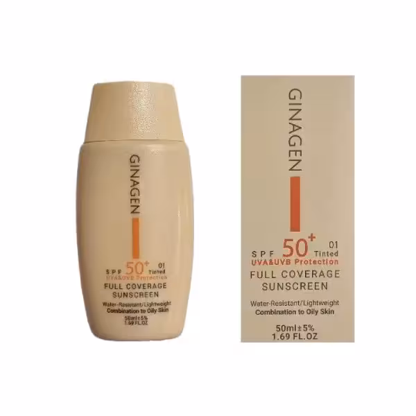 کرم ضد آفتاب SPF 50 ژیناژن مخصوص پوست چرب و مختلط
