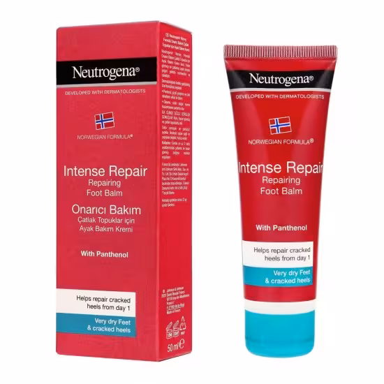 کرم ترمیم کننده قوی پا نوتروژینا مناسب پوست خیلی خشک و پاشنه ترک خورده حاوی پانتنول 50 میل