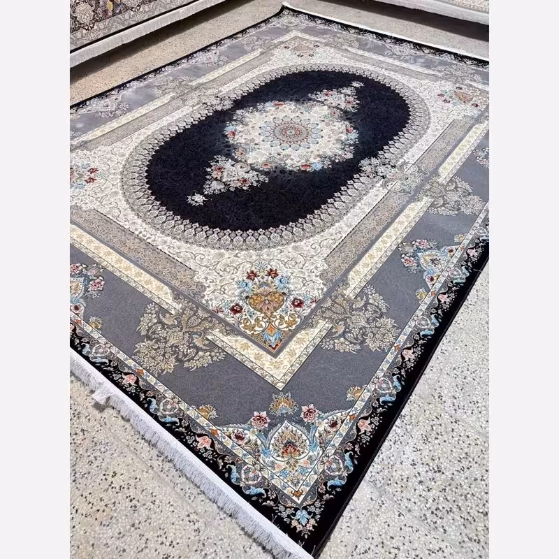 فرش 9متری ماشینی کاشان1200شانه طرح چیچک سمه ای (باارسال رایگان)