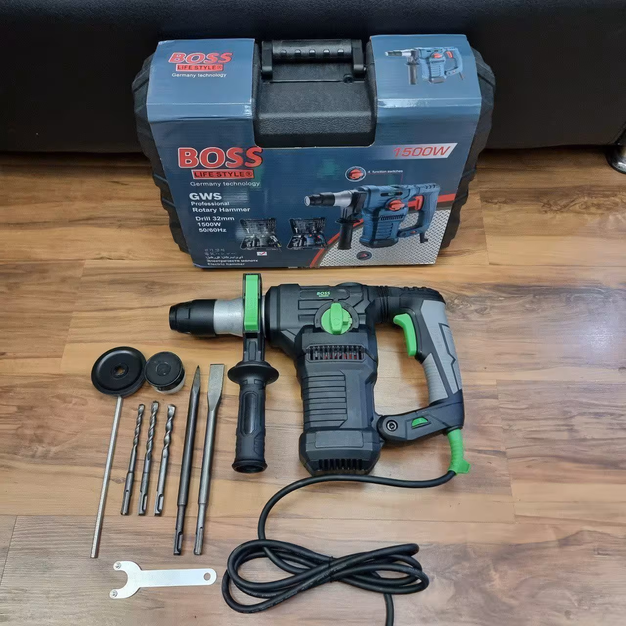 دریل بتن کن 32 میلیمتری چهار شیار باس