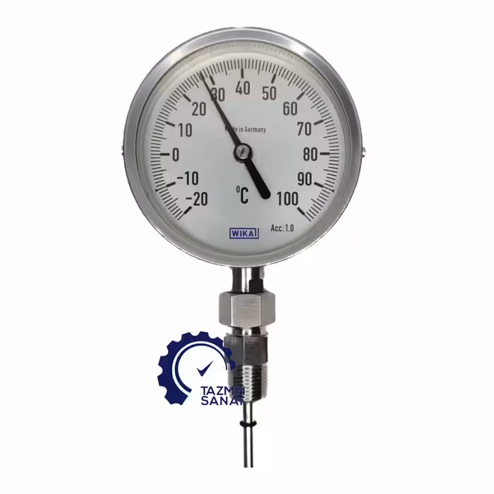 ترمومتر افقی صفحه 10 سانت دنباله 10 سانت 100 20- ویکا WIKA