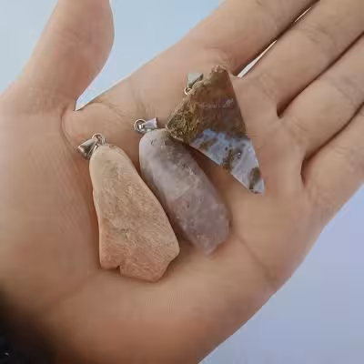 پک سه عددی گردنبند سنگ b930