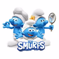 استند رومیزی تولد طرح اسمارف ها