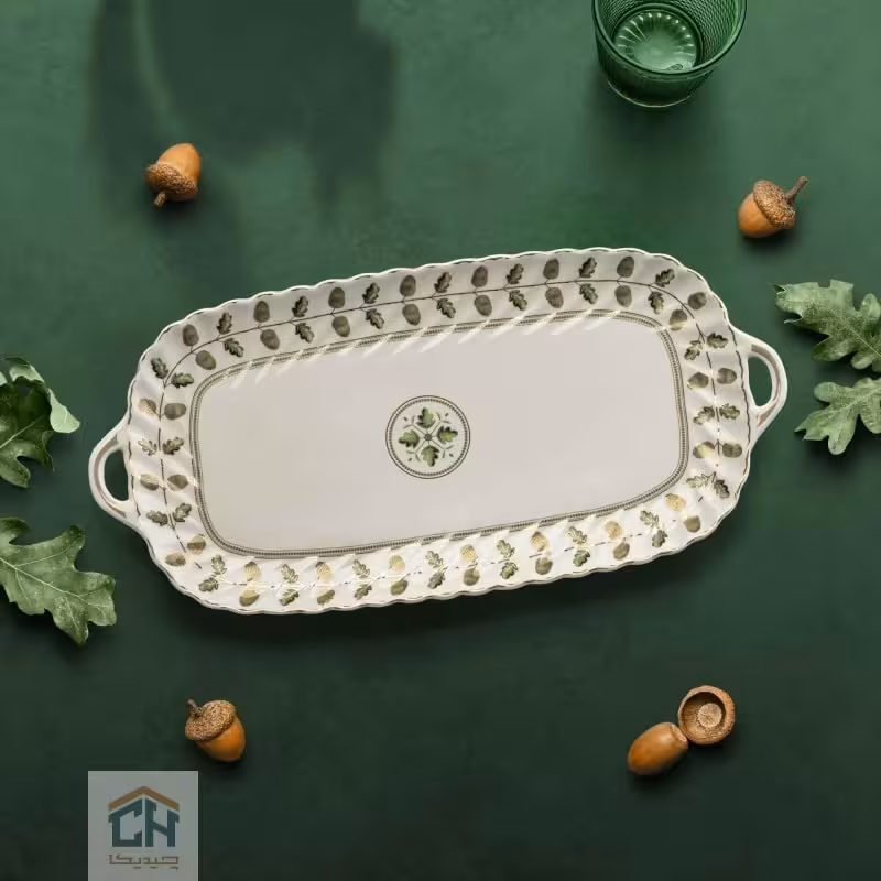 رولت خوری چینی بزرگ گلدکیش طرح ROYSA مدل GK701122-2