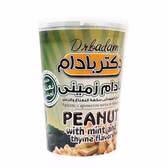 بادام زمینی با طعم نعنا و آویشن دکتر بادام 260 گرمی