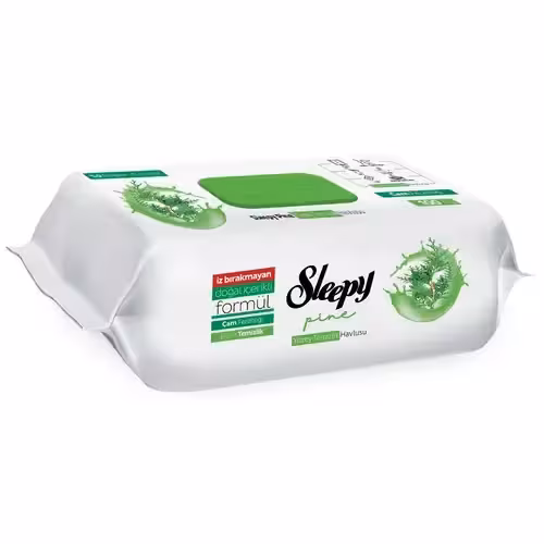 دستمال مرطوب اسلیپی Sleepy رایحه کاج بسته 100 عددی