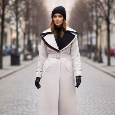 بارانی دو یقه ترکیبی