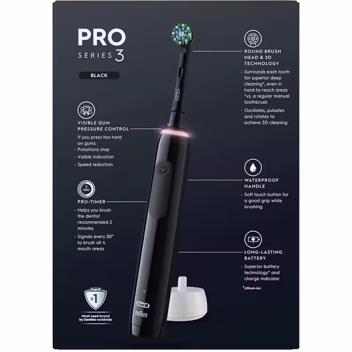 مسواک برقی اورال بی مدل Pro3 3500 | فناوری 3D و سنسور فشار 360 درجه