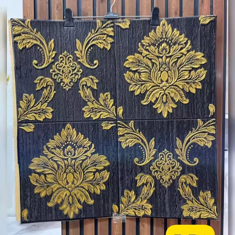 دیوارپوش فومی پشت چسبدار وارداتی داماس 2 ابعاد 70در70 cm ضخامت 5 میل