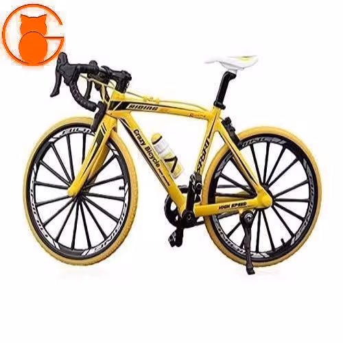 ماکت دوچرخه کوهستان مدل 0818-4A زرد مقیاس 1:10