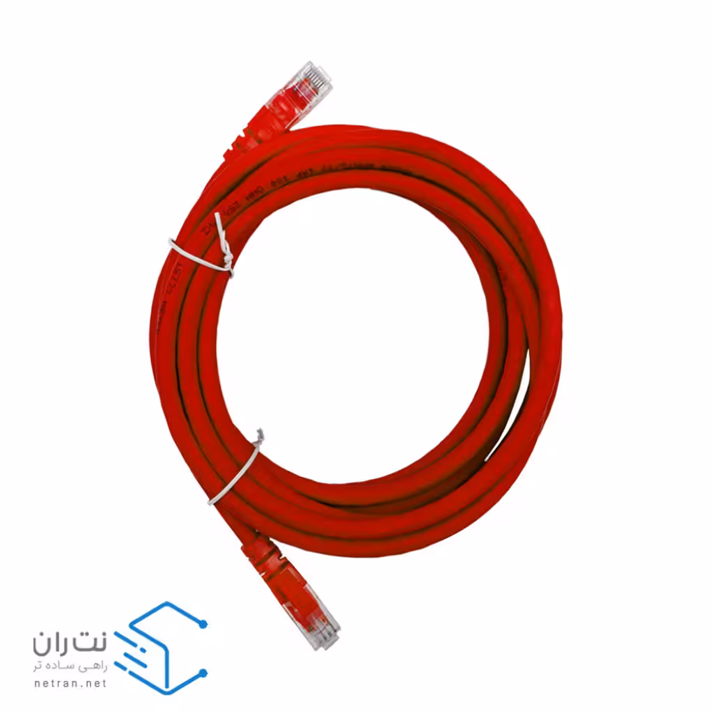 قیمت و خرید پچ کورد لگراند Cat6 UTP با روکش PVC رنگ قرمز 3 متری | نت ران