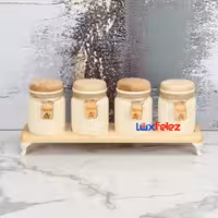 پا سماوری عروس نوین مدل گرد شیاردار چهار تکه