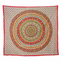 بکدراپ تپستری هندی طرح ماندالا (روتختی دو نفره) کد 128