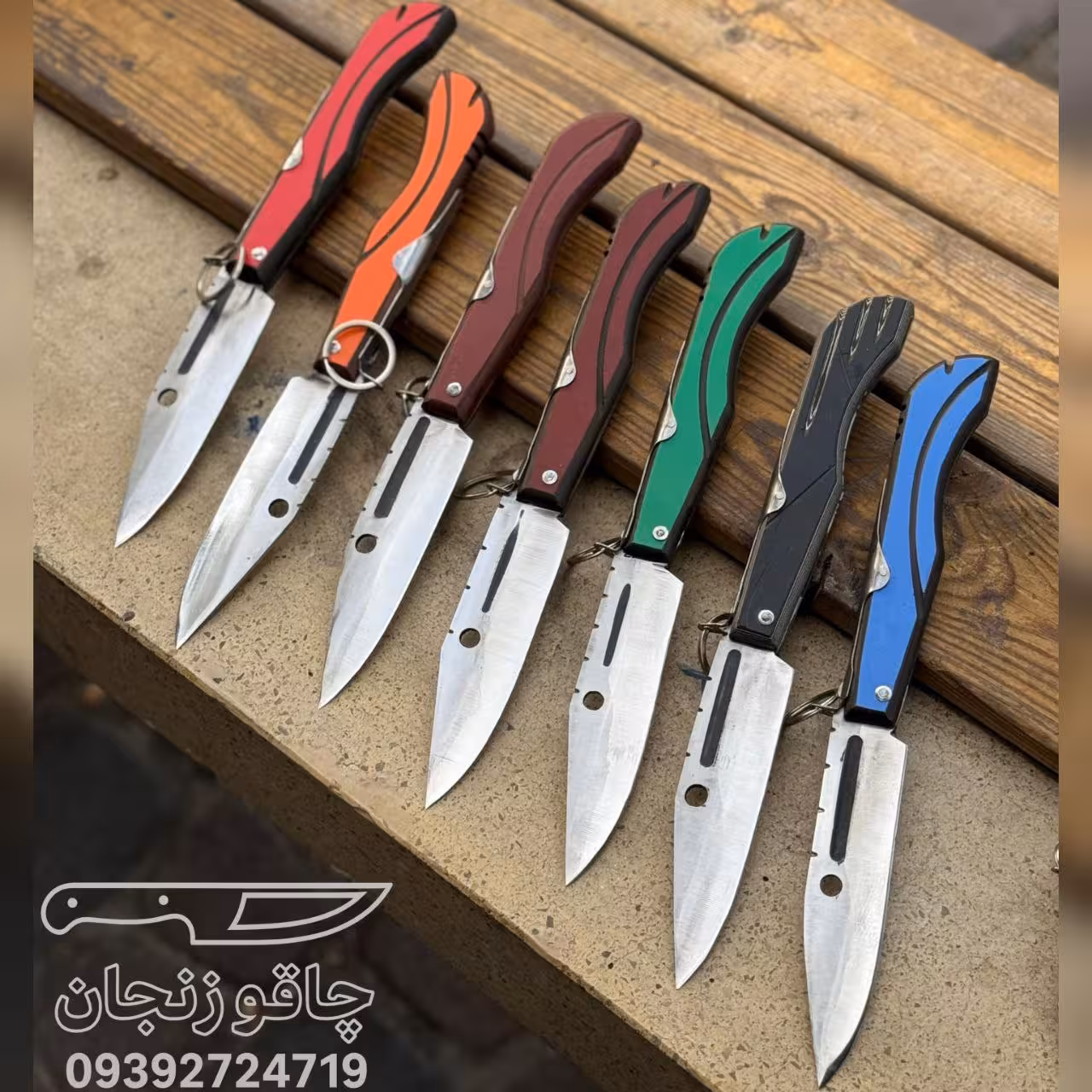 چاقو بوکانی سرنیزه ضامن نارنجکی تیغه ضد زنگ