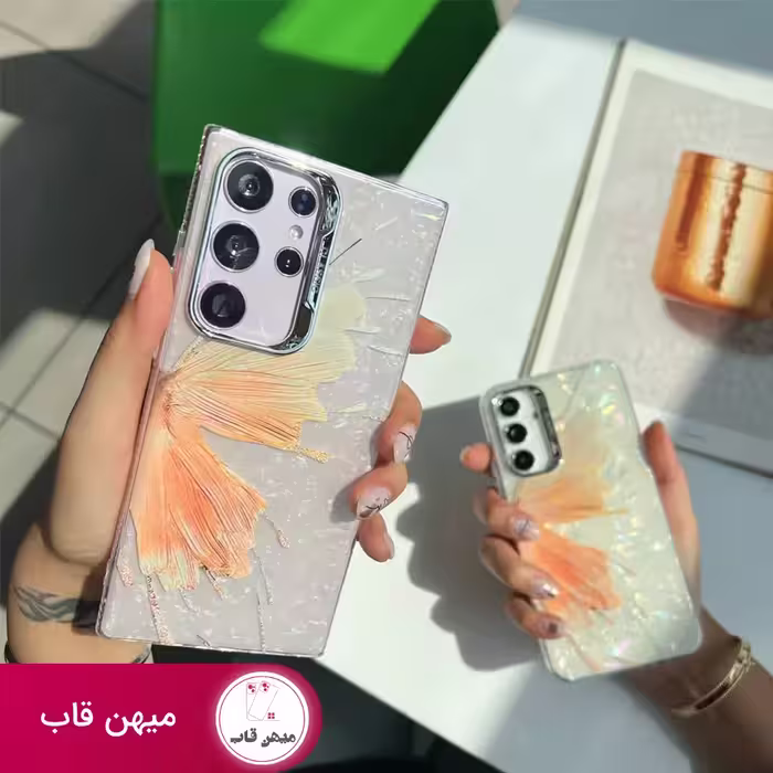 قاب گوشی سامسونگ پروانه طلایی golden butterfly - کد (32838)
