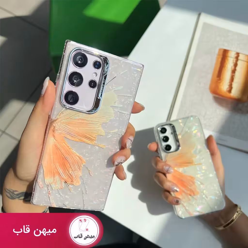 قاب گوشی سامسونگ پروانه طلایی golden butterfly - کد (32838)