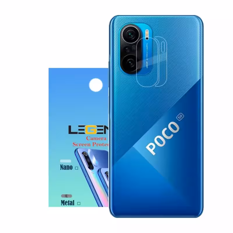 محافظ لنز دوربین لجند مدل نانو گلس مناسب برای موبایل شیائومی Poco F3