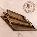 WHITE وایت پلی وود  سینی چوبی متوسط  7184