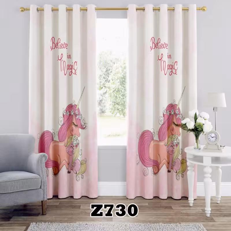 پرده سه بعدی طرح اسب تک شاخ