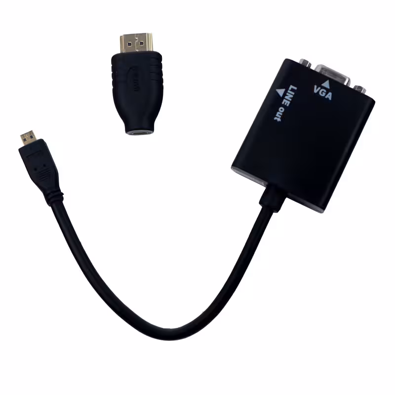 مبدل HDMI و Mini HDMI به VGA به همراه خروجی صدا